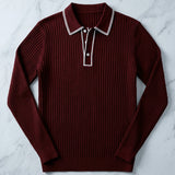Celvoir | Polo Tricoté Côtelé Avec Col Classique Pour Hommes