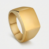 Bague Chevalière Rectangulaire Dorée