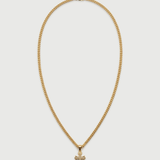Collier Cubain Glacé À Croix Dorée
