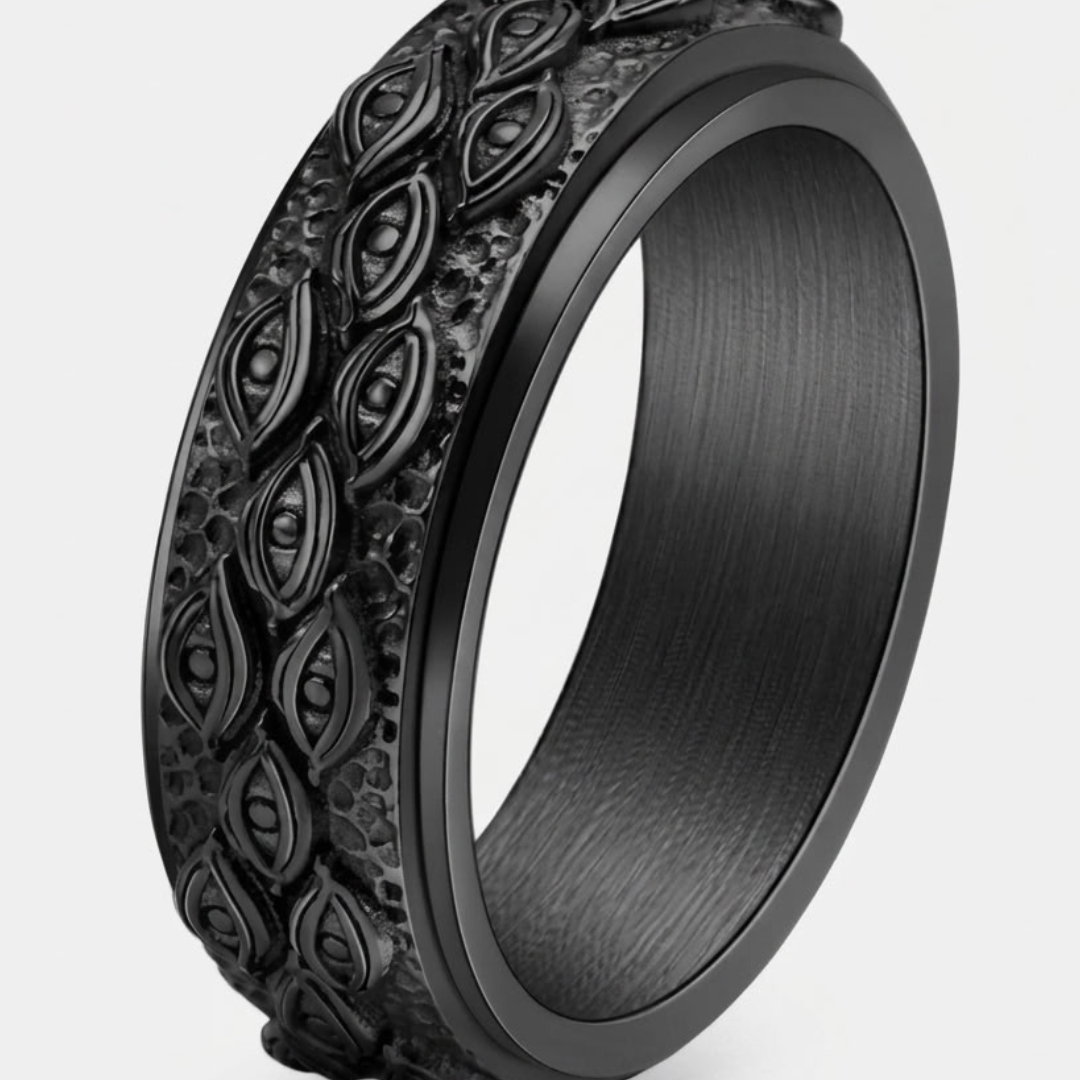 Bague Sculptée À Motif Œil
