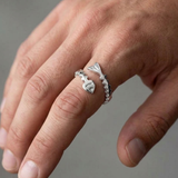 Bague Statement À Motif Arête De Poisson