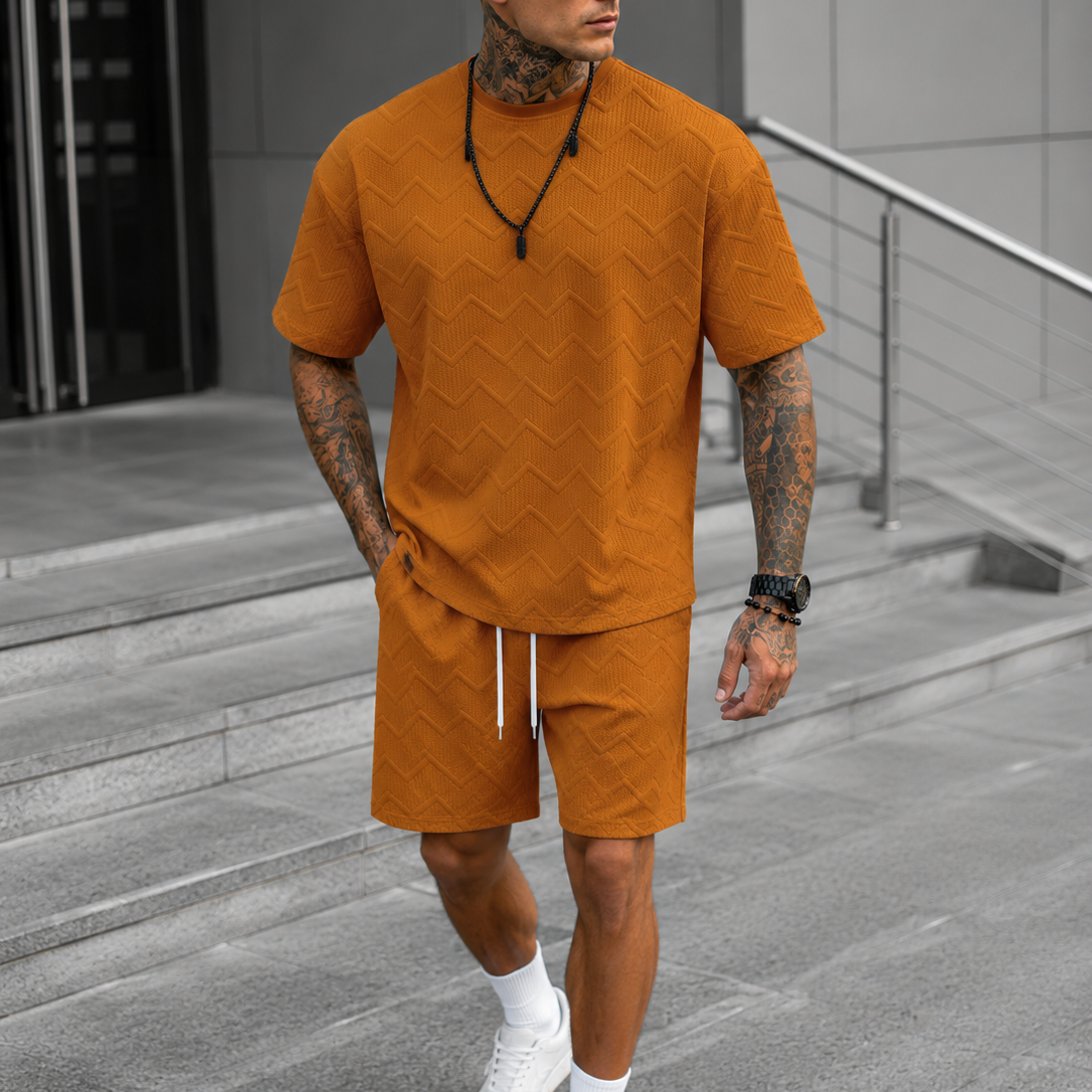 Ensemble T-Shirt Oversize Avec Short Pour Hommes