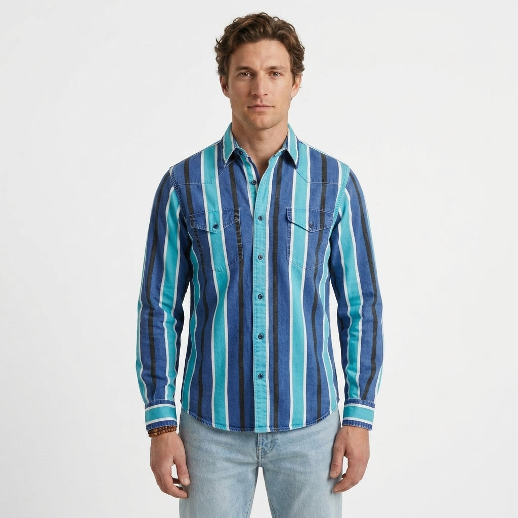 Chemise À Rayures Classiques Pour Homme