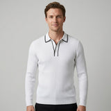 Celvoir | Polo Tricoté Côtelé Avec Col Classique Pour Hommes