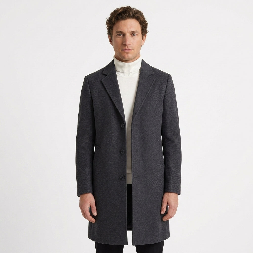 MANTEAU HOMME COTON MI-LONG