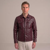 Celvoir | Veste Boutonnée En Similicuir Pour Hommes