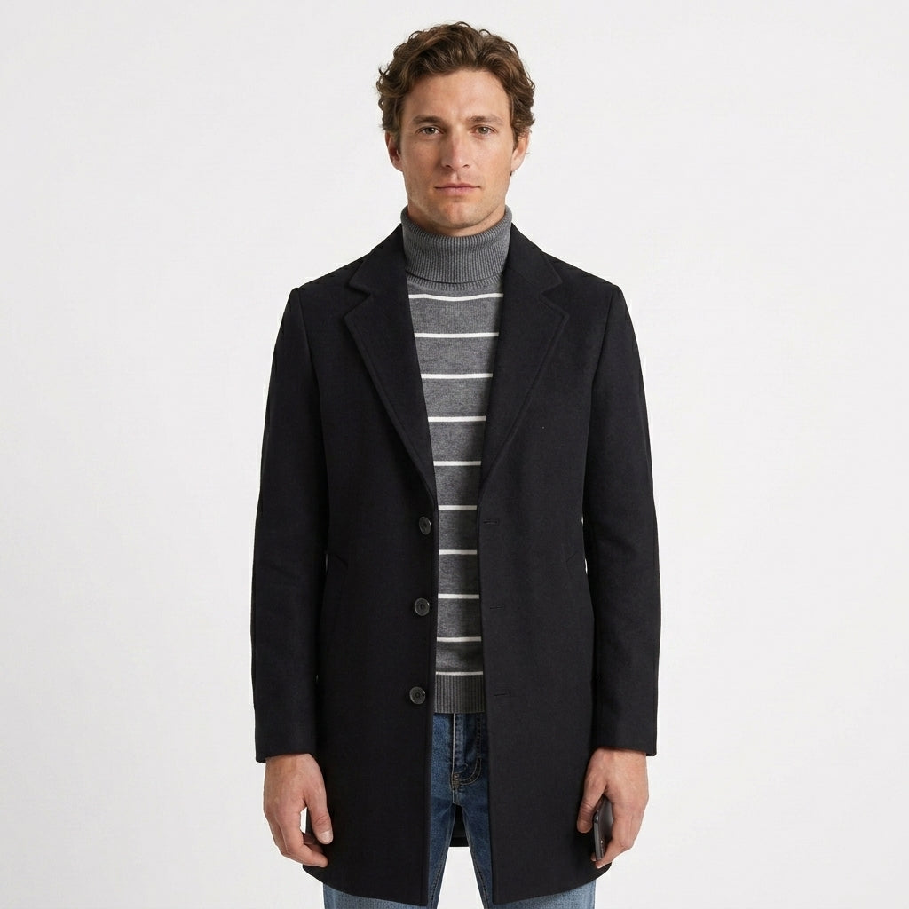 MANTEAU HOMME COTON MI-LONG