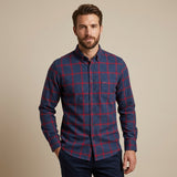 CELVOIR | CHEMISE HOMME À CARREAUX ET COL BOUTONNÉ