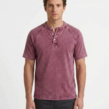 T-Shirt Henley Vintage Pour Homme