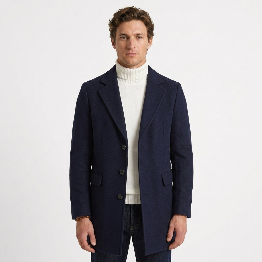 MANTEAU HOMME COTON MI-LONG