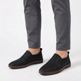 Mocassins Perforés À Finitions Cousues