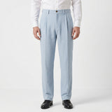 Pantalon Ample En Lin À Jambe Droite