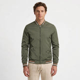 Blouson Bomber À Finitions Côtelées Rayées