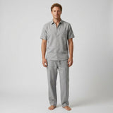 Celvoir | Ensemble Chemise Col V Avec Pantalon Ample Pour Hommes