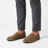 Mocassins En Suède Et Cuir À Enfiler