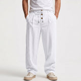 Pantalon Décontracté Ample À Taille Mi-Haute