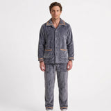 Ensemble De Pyjama D'Hiver En Polaire Pour Hommes