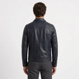 Veste Boutonnée En Similicuir Pour Hommes