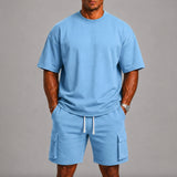 Celvoir | Ensemble T-shirt et Short Cargo Homme