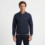 Blouson Bomber À Finitions Côtelées Rayées