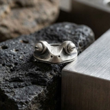Bague Ajustable À Motif Grenouille Pour Homme