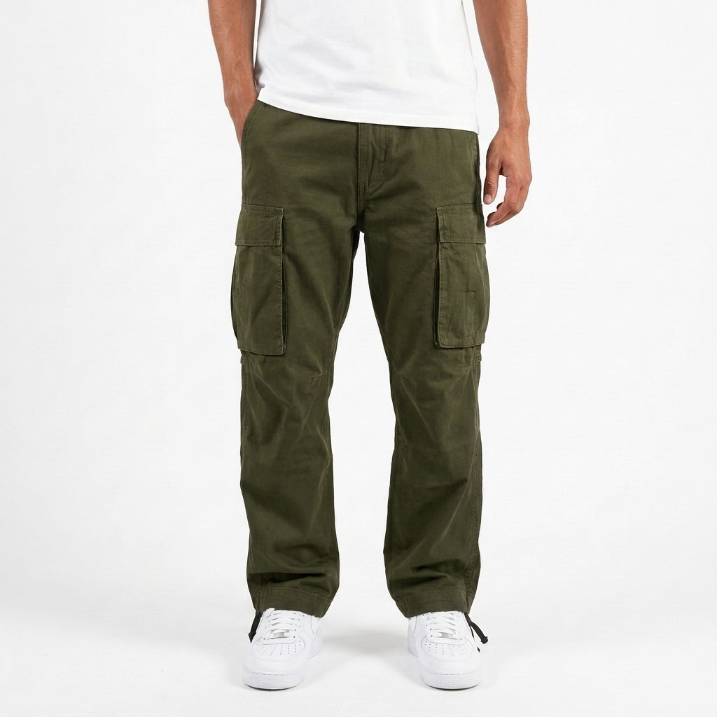 Pantalon Cargo Décontracté À Poches Latérales