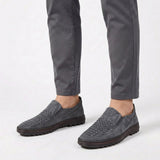 Mocassins Perforés À Finitions Cousues