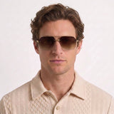 Lunettes De Soleil Géométriques Dégradées Pour Hommes