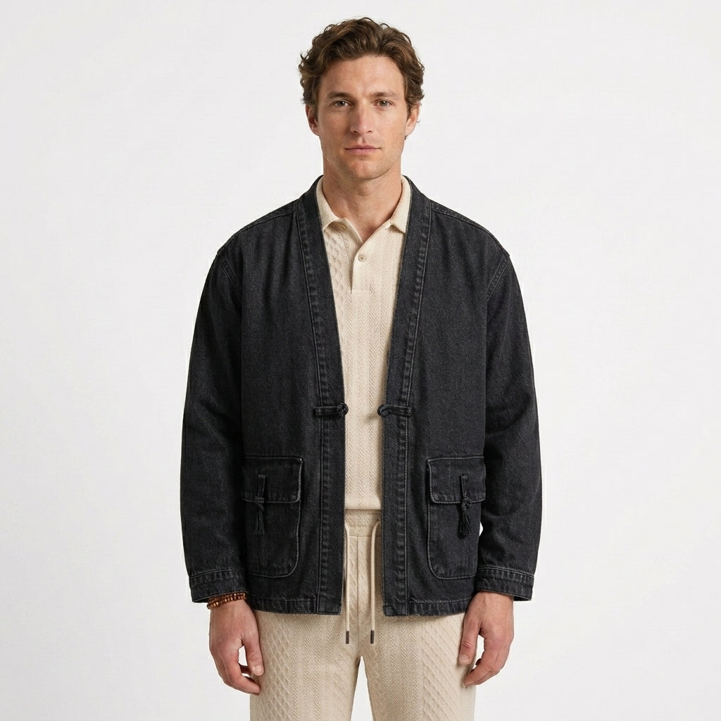 Veste Croisée Décontractée À Ceinture