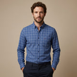 CELVOIR | CHEMISE HOMME À CARREAUX ET COL BOUTONNÉ