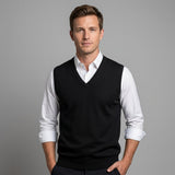 Celvoir | Pull Sans Manches À Col V Pour Hommes