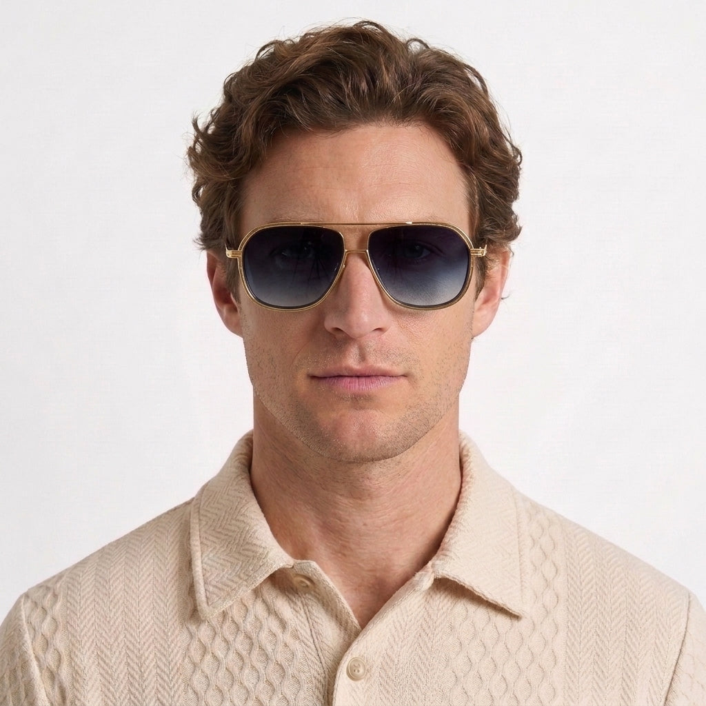Lunettes De Soleil Aviateur Vintage UV400 Pour Hommes