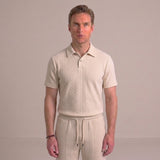 Celvoir | Ensemble Polo En Maille Texturée Et Short Pour Hommes