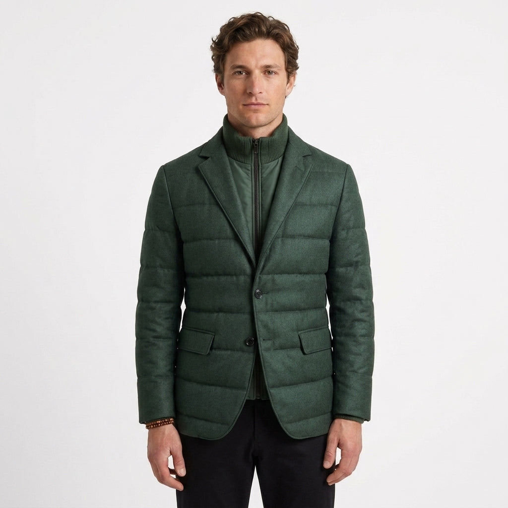 Blazer Matelassé À Insert Zippé