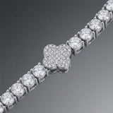 Collier Tennis Glacé À Motif 5 Mm