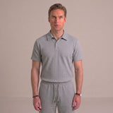 Celvoir | Ensemble Polo En Maille Texturée Et Short Pour Hommes