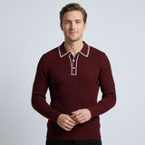 Celvoir | Polo Tricoté Côtelé Avec Col Classique Pour Hommes