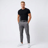 Celvoir | Pantalon À Carreaux Coupe Ajustée Pour Hommes