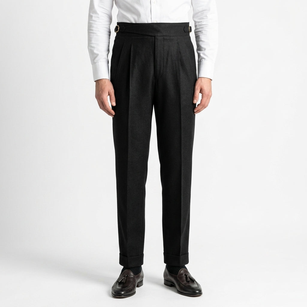 Pantalon Taille Haute Avec Ceinture