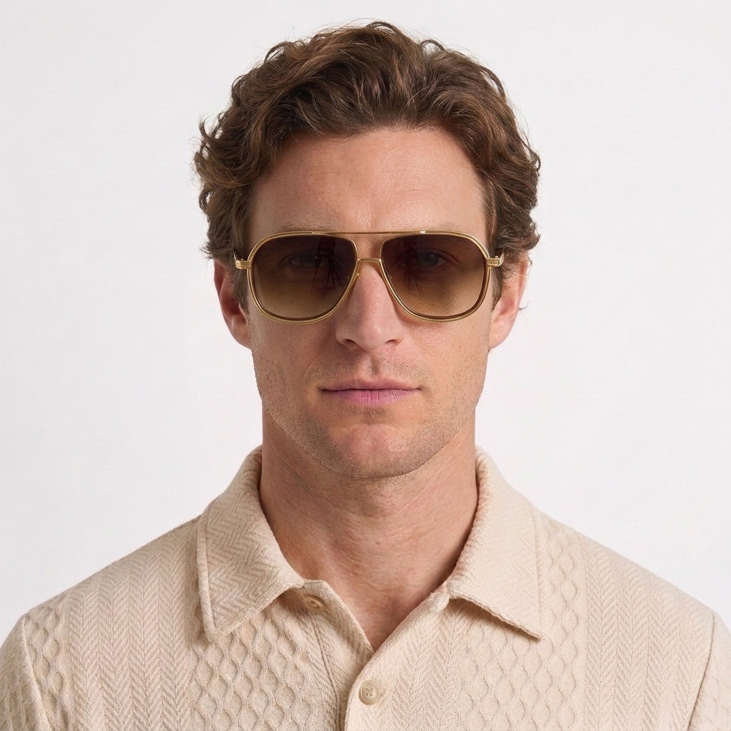 Lunettes De Soleil Aviateur Vintage UV400 Pour Hommes
