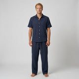 Celvoir | Ensemble Chemise Col V Avec Pantalon Ample Pour Hommes