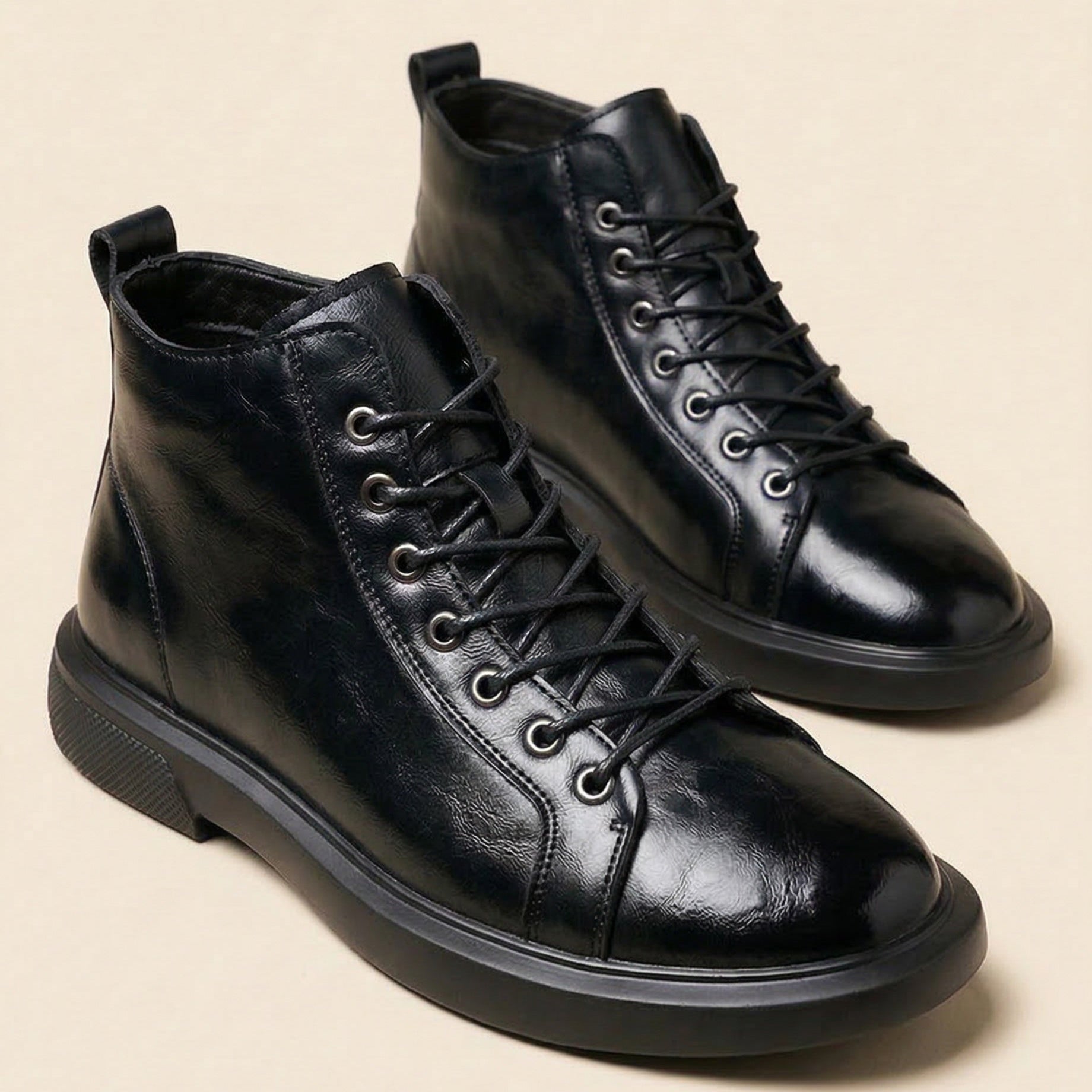Chaussures À Lacets En Cuir Pour Hommes