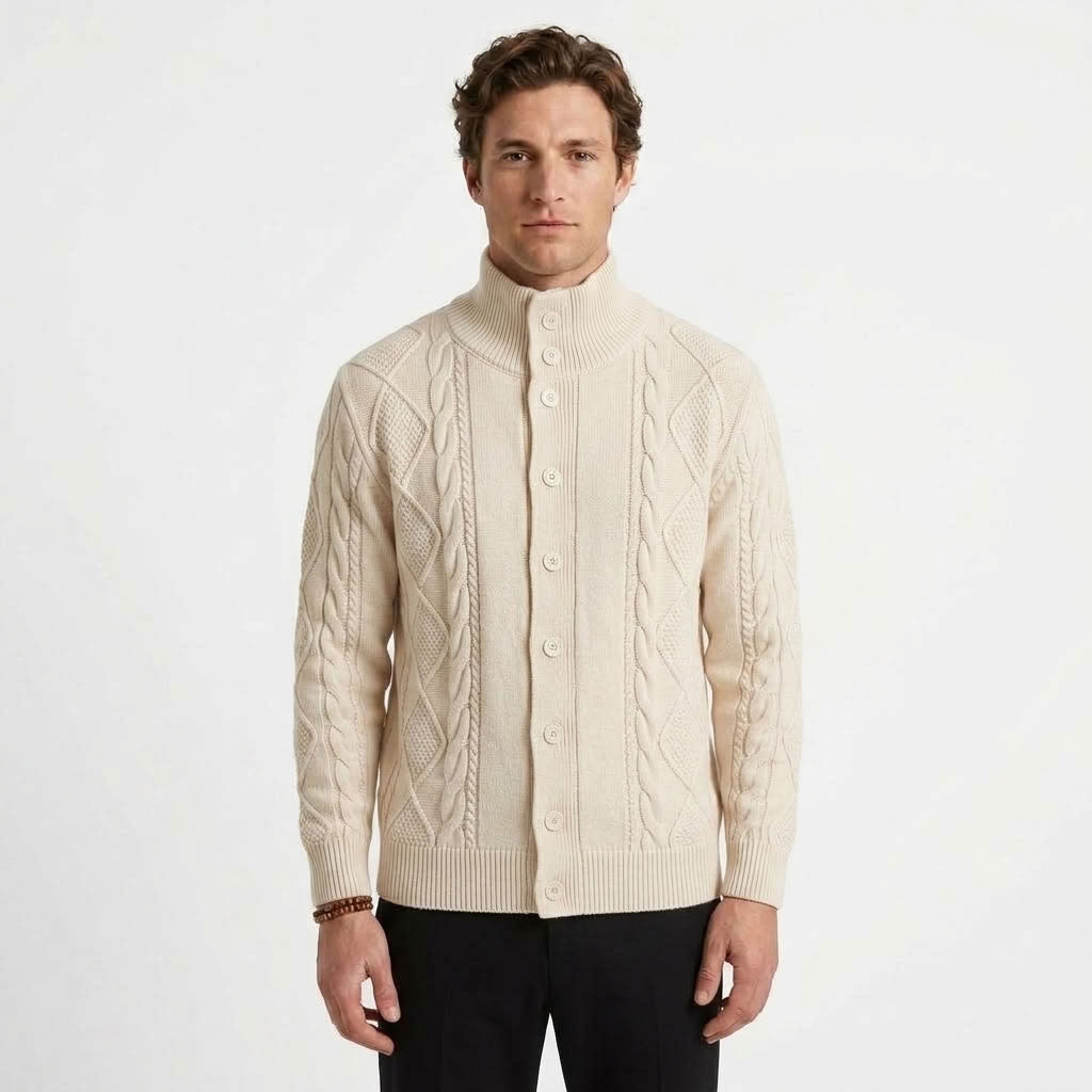 Cardigan Boutonné Classique Pour Homme