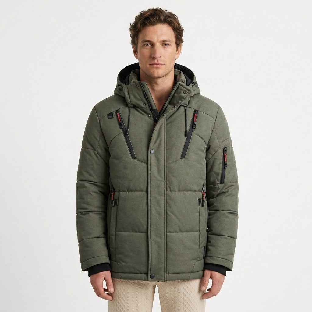 Veste Matelassée À Capuche Utilitaire