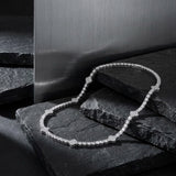Collier Tennis Glacé À Motif 5 Mm