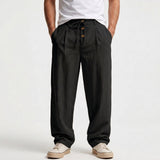 Pantalon Décontracté Ample À Taille Mi-Haute