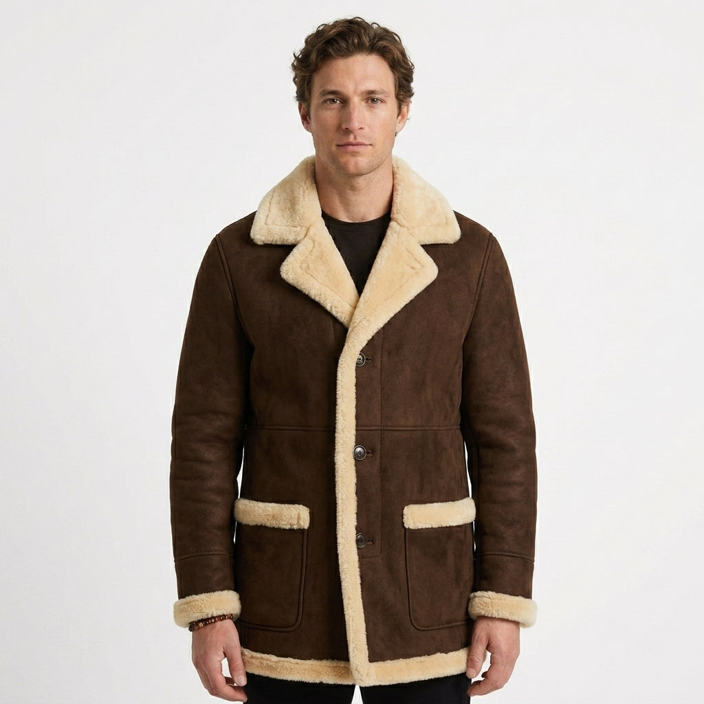 Manteau D’Hiver À Col Cranté