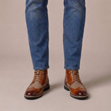 Celvoir | Bottines Brogues À Lacets À Bout Ailé Pour Hommes