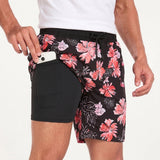 Celvoir | Short De Bain À Imprimé Flamants Roses Pour Hommes