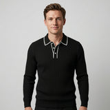 Celvoir | Polo Tricoté Côtelé Avec Col Classique Pour Hommes